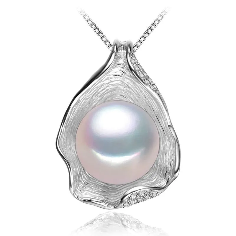 Genuine Natural Freshwater Pearl Pendant Necklace Wedding Jewelry women