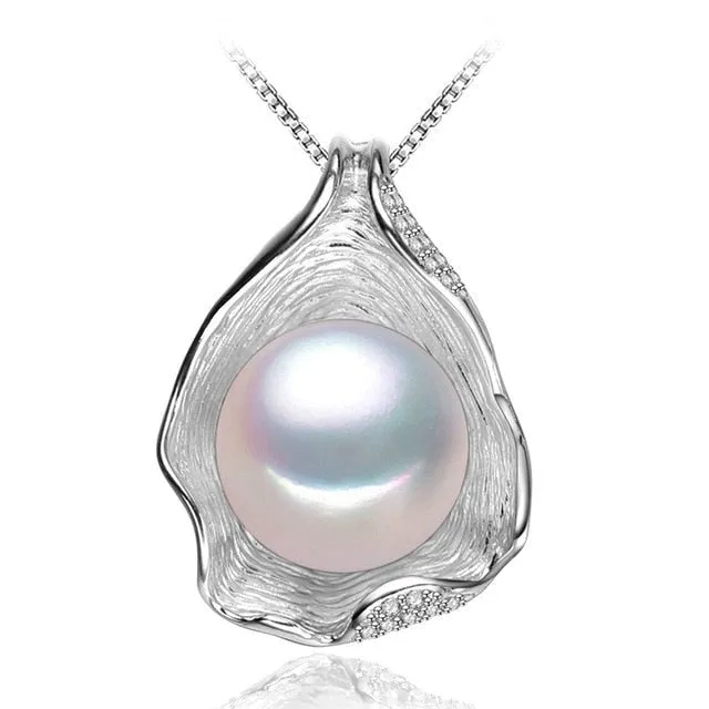 Genuine Natural Freshwater Pearl Pendant Necklace Wedding Jewelry women