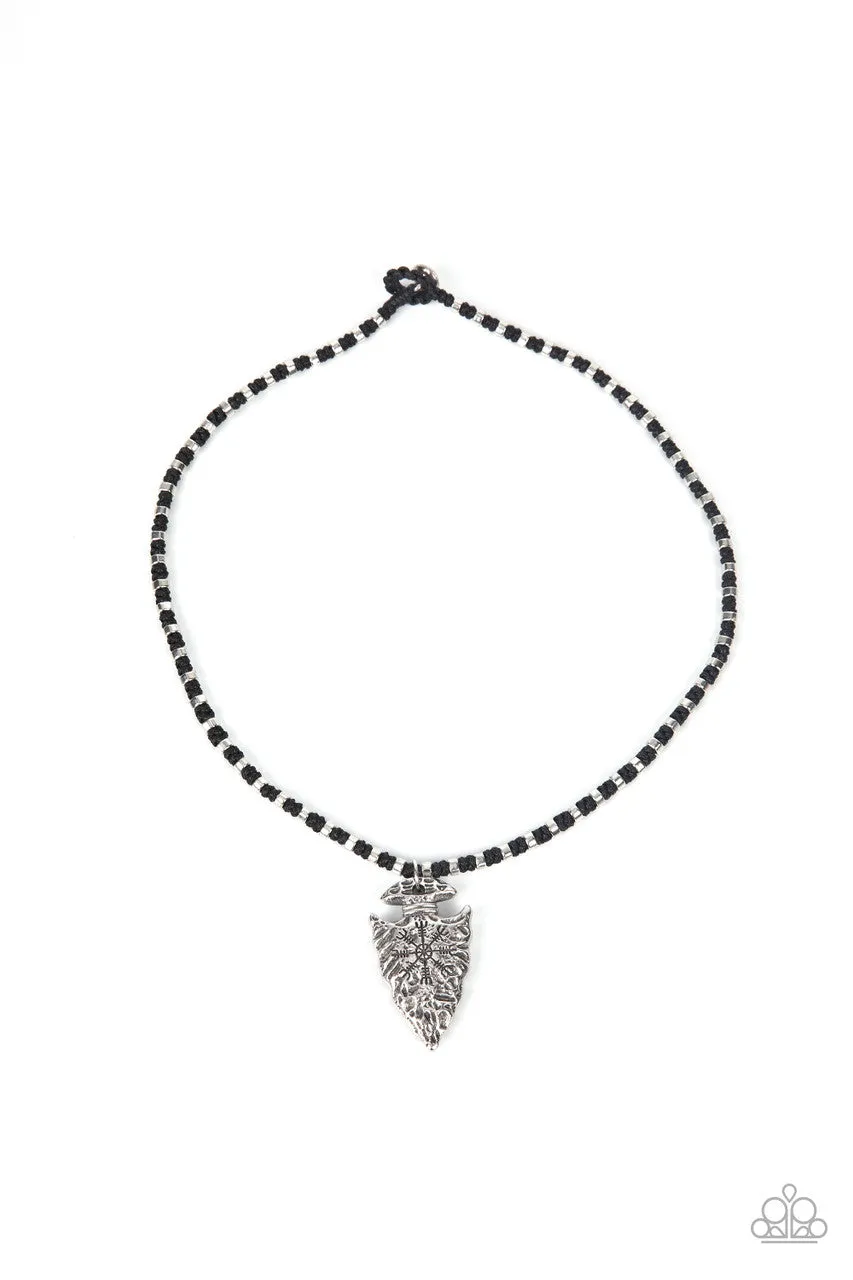 Get Your ARROWHEAD in the Game Black Paparazzi Necklace