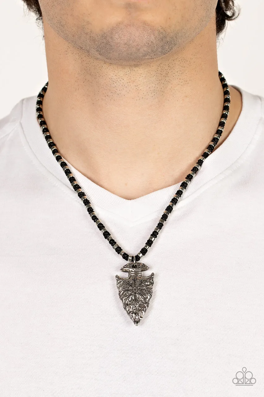 Get Your ARROWHEAD in the Game Black Paparazzi Necklace
