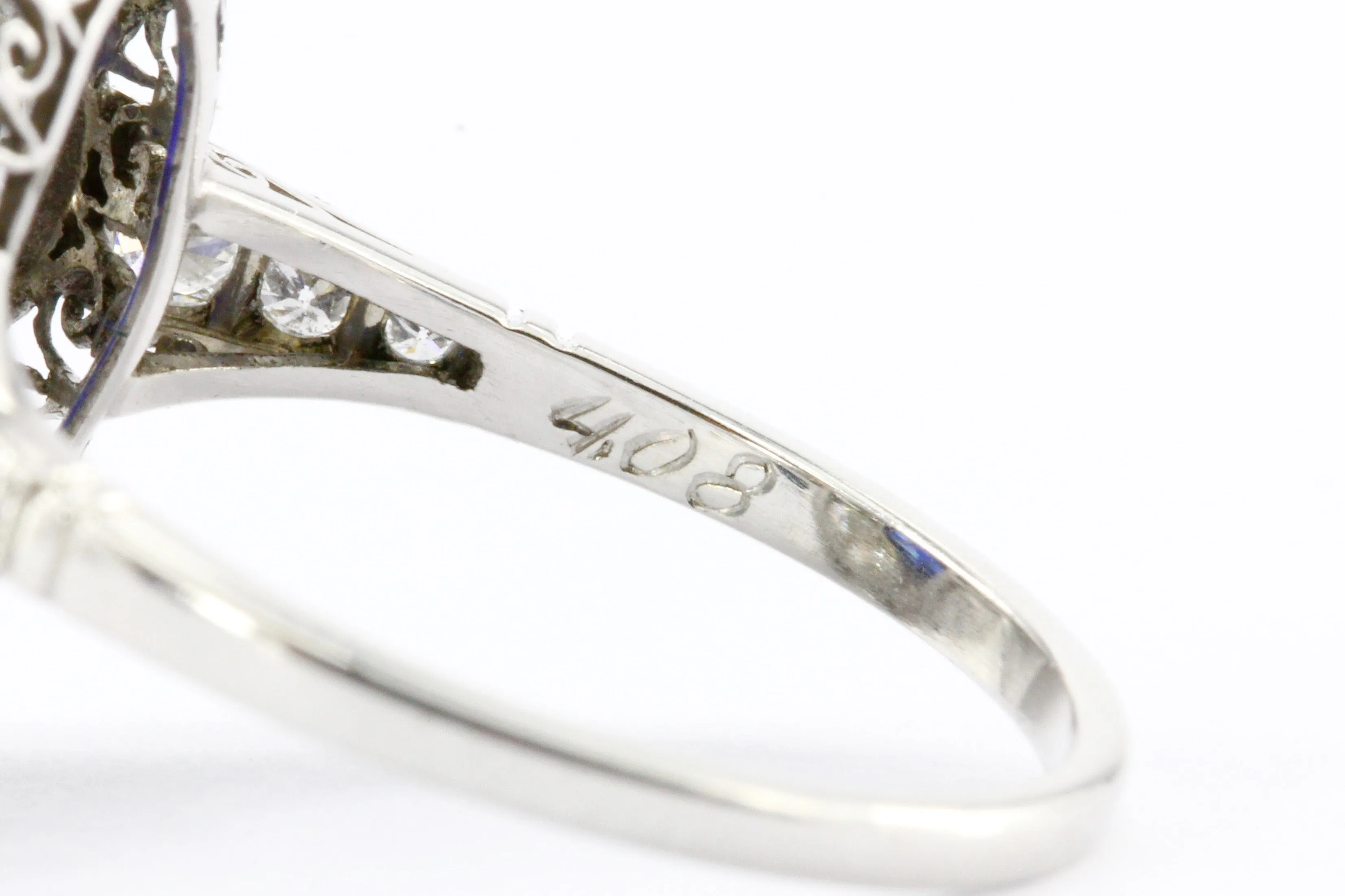 GIA Certified Natural No Treatment 4.08ct Sapphire in a Platinum & Diamond Setting