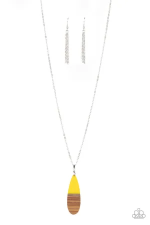Going Overboard Yellow Paparazzi Necklace
