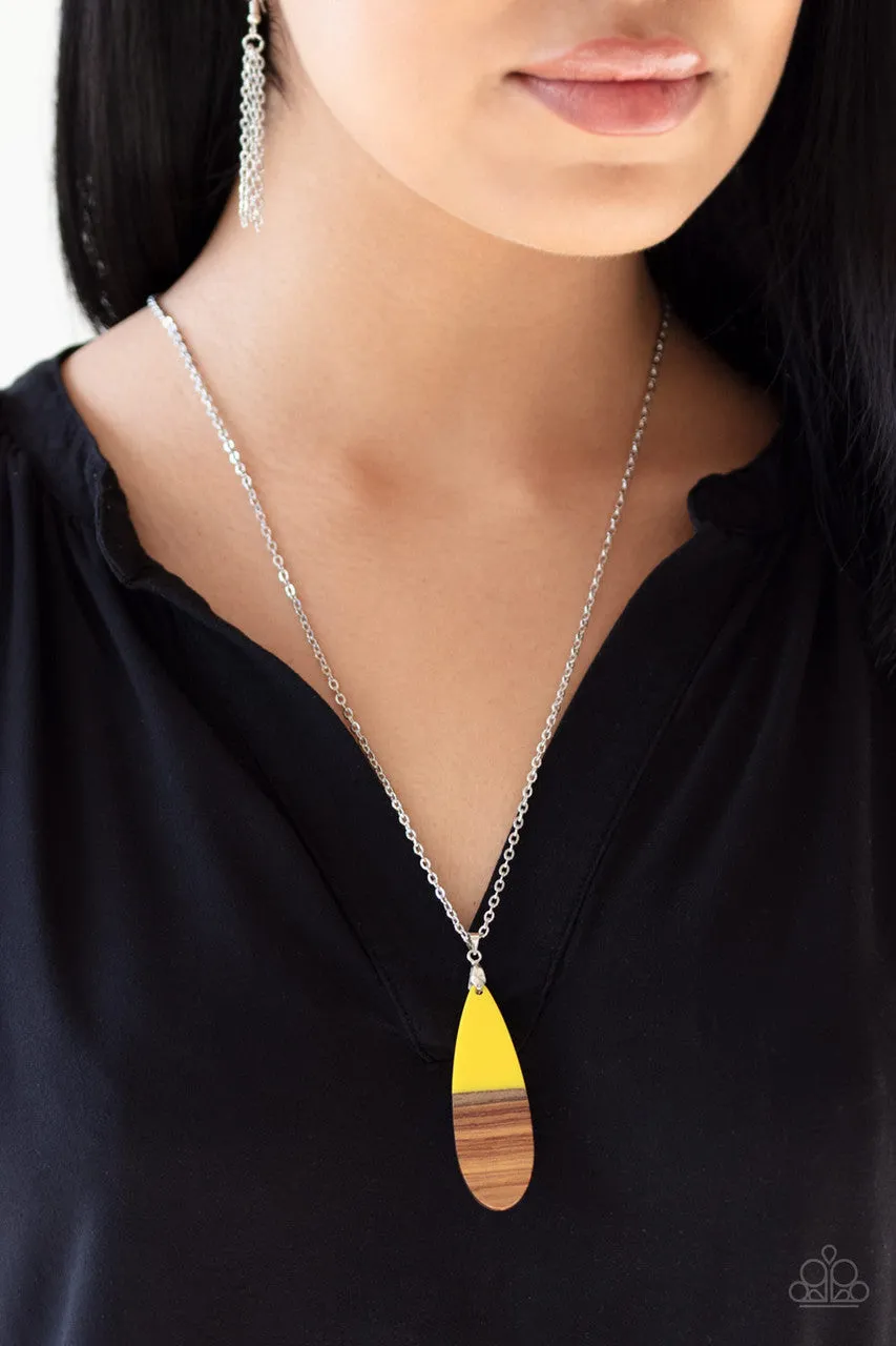 Going Overboard Yellow Paparazzi Necklace
