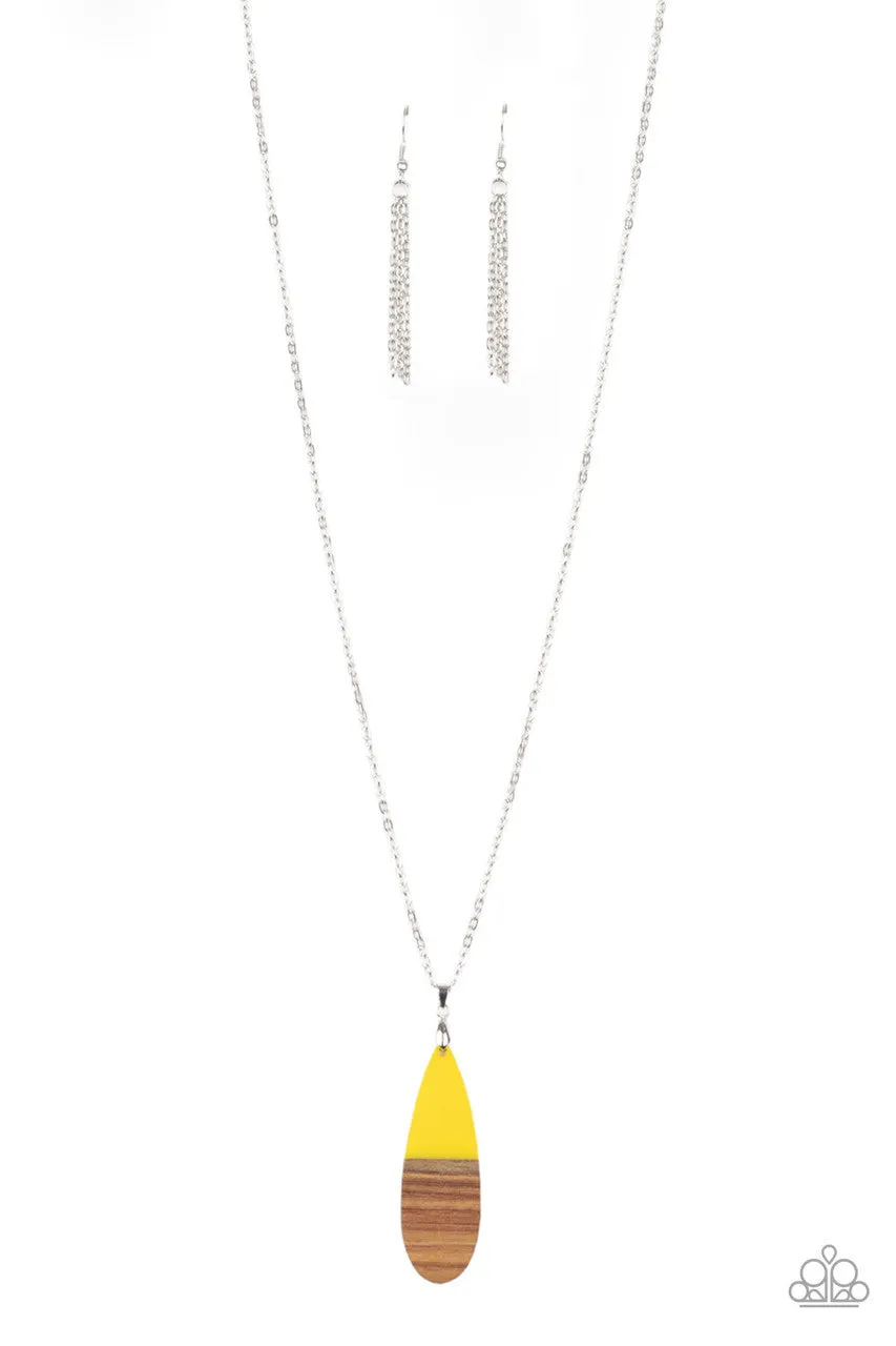 Going Overboard Yellow Paparazzi Necklace