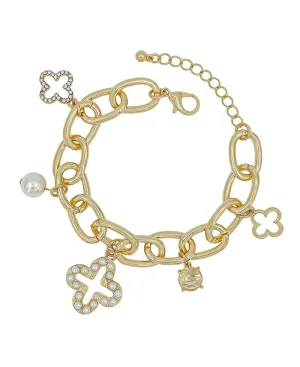 Gold Clover Chunky Chain Bracelet