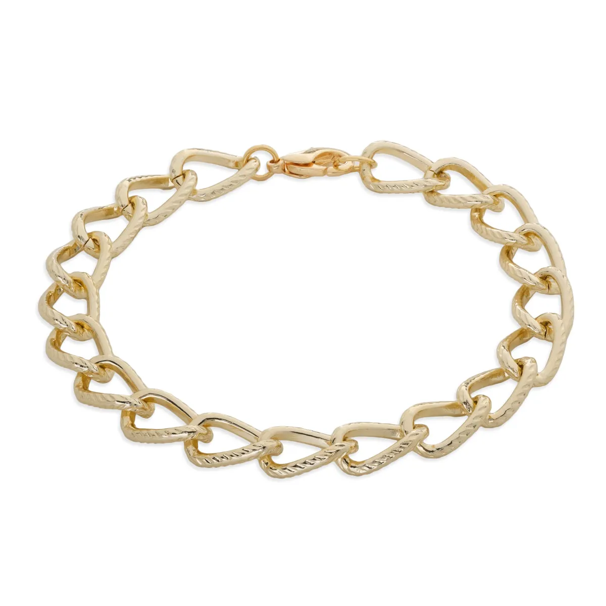 Gold Curb Chain Bracelet