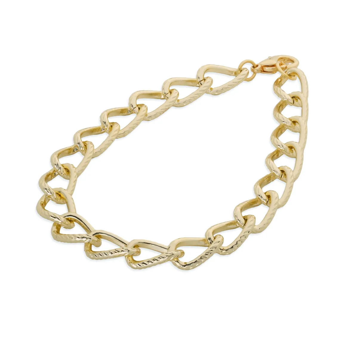 Gold Curb Chain Bracelet