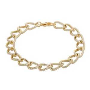Gold Curb Chain Bracelet