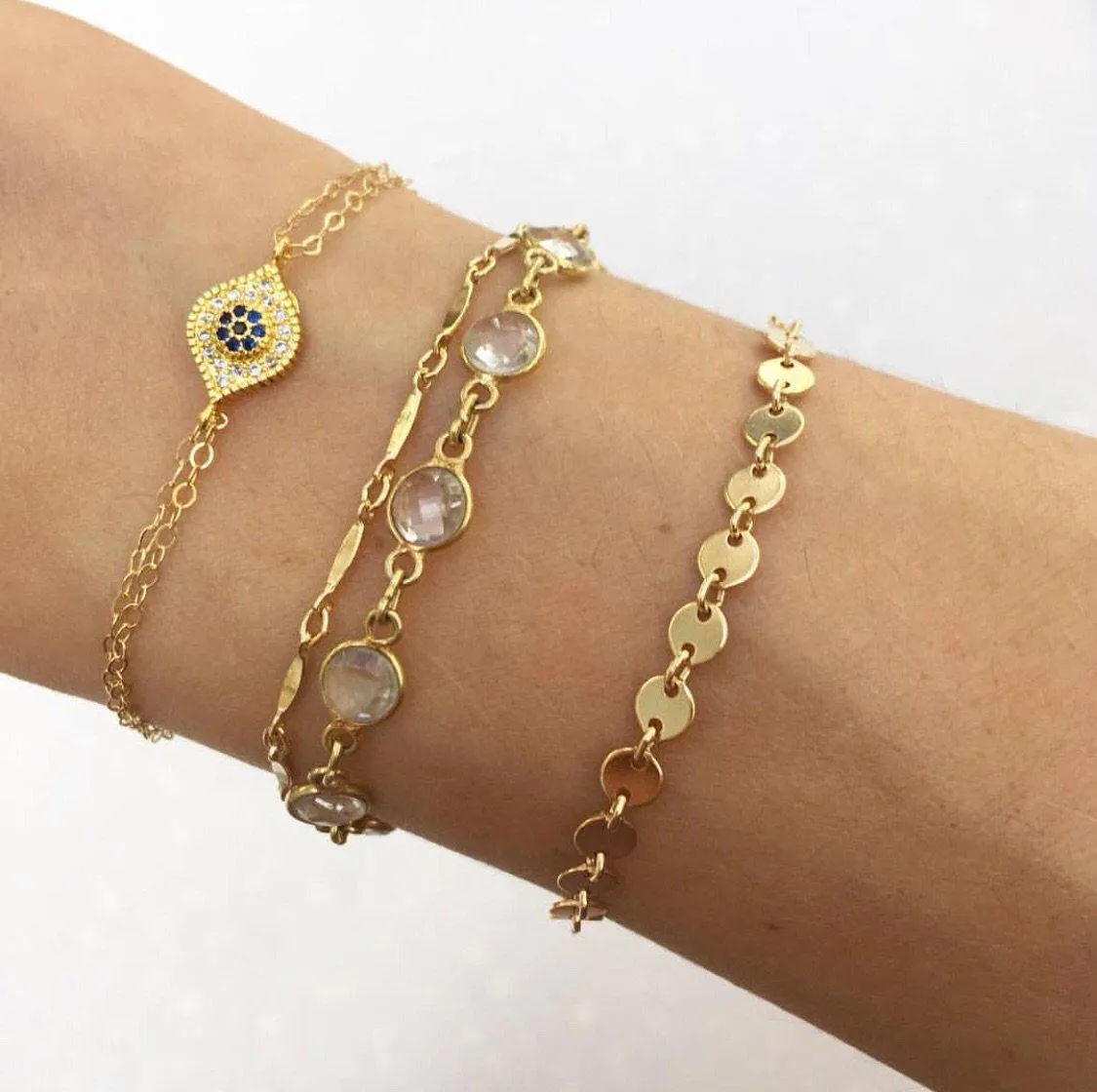 Gold Disc Bracelet