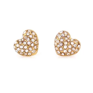 GOLD HEART STUD EARRINGS #SWR-CP5725GLD (GD7)