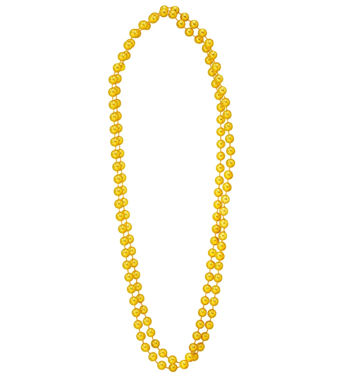 Gold pearl necklaces, set of 2