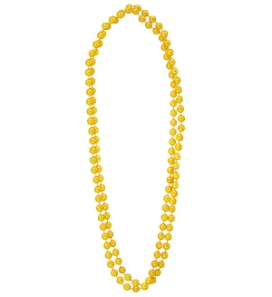 Gold pearl necklaces, set of 2