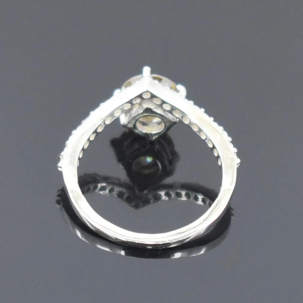 Gorgeous Champagne Diamond Ring With White Accents, Latest Design & Great Sparkle! Gift For Wife! 1.20 Ct Certified