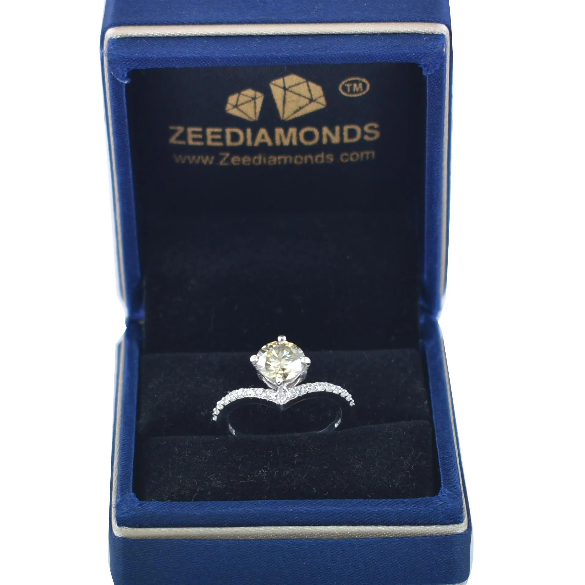 Gorgeous Champagne Diamond Ring With White Accents, Latest Design & Great Sparkle! Gift For Wife! 1.20 Ct Certified