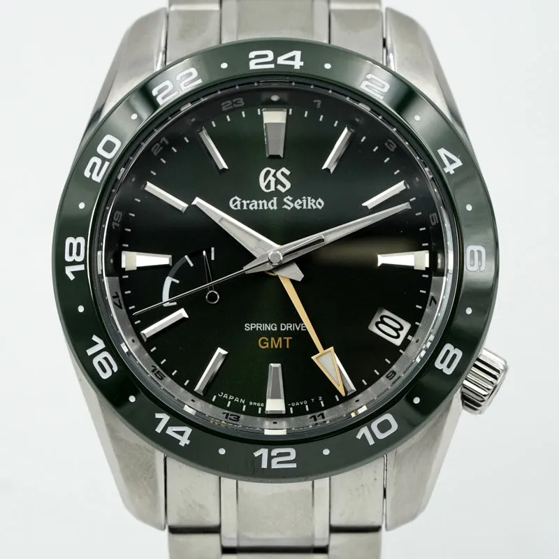 Grand Seiko SBGE257 Spring Drive GMT Green B&P '21