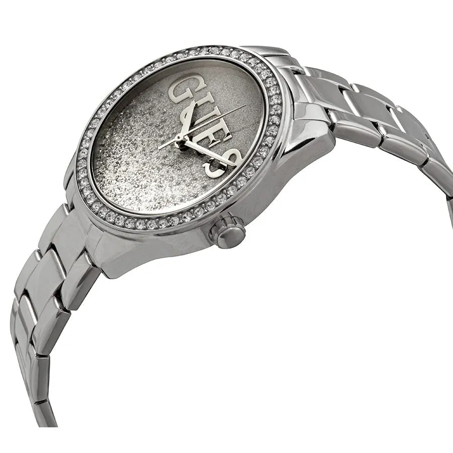 Guess Glitter Girl Silver Dial Stainless Steel Ladies Watch W0987L1