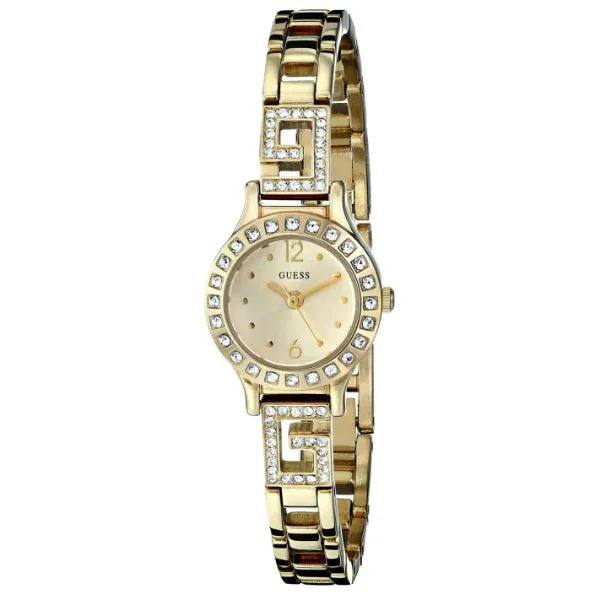 Guess Gold Stainless Steel Gold Dial Quartz Watch for Ladies - W0411L2