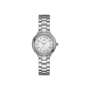Guess Ladies Stainless Steel Watch With MOP Dial & Metal Bracelet