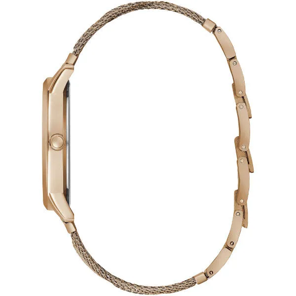 Guess Rose Gold Stainless Steel Rose Gold Dial Quartz Watch for Ladies - W1143L3