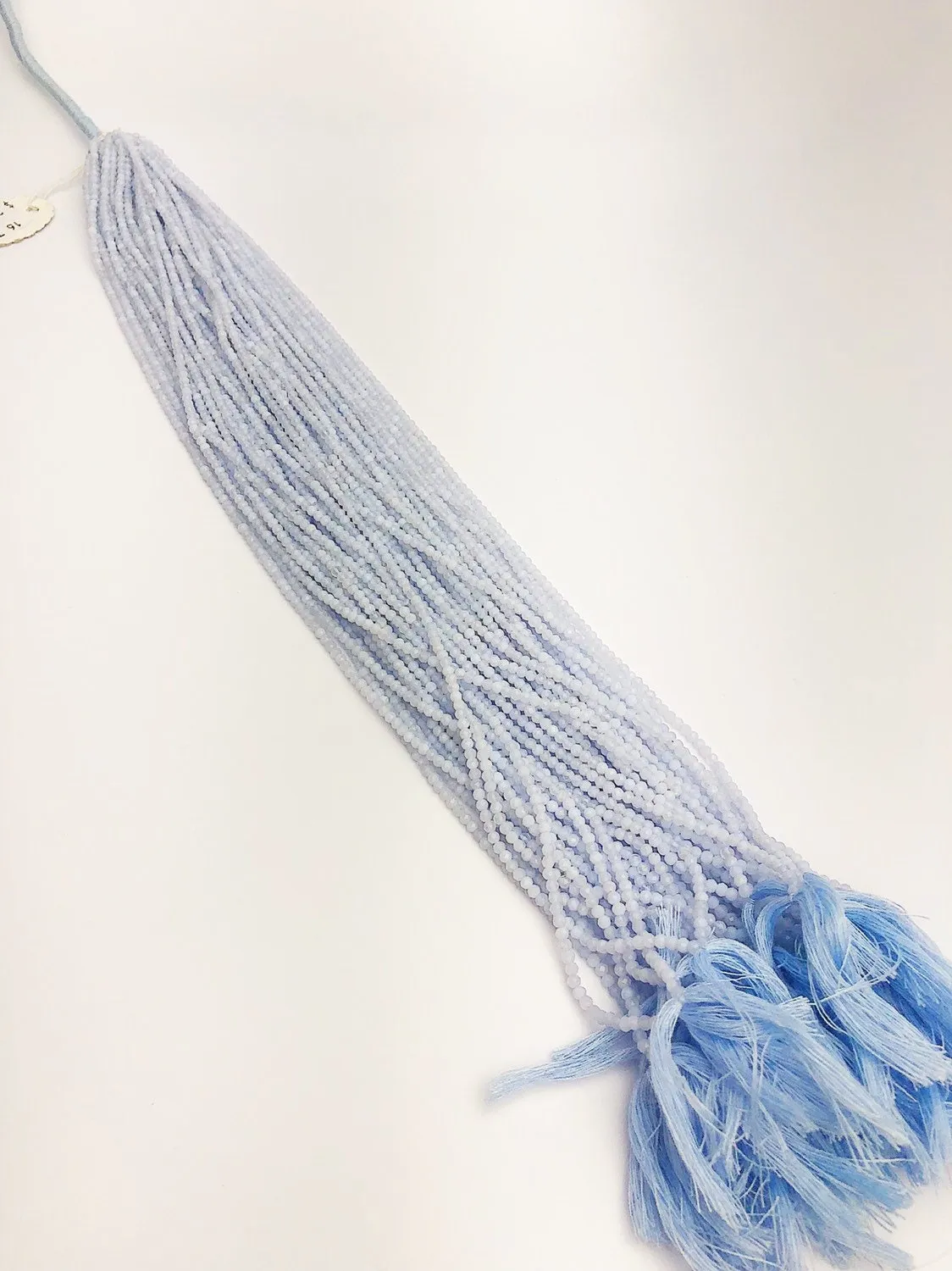 HALF OFF SALE - Blue Calcedony Gemstone Beads, Full Strand, Semi Precious Gemstone, 13"