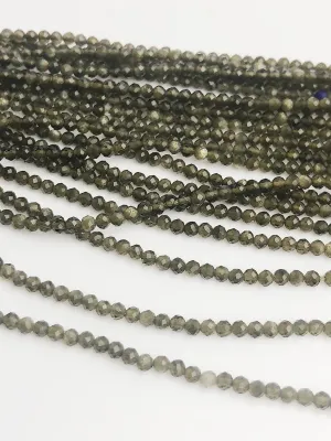 HALF OFF SALE - Cats Eye Gemstone Beads, Full Strand, Semi Precious Gemstone, 13"