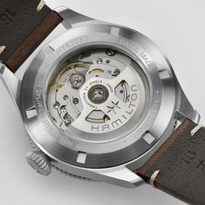 Hamilton Khaki Aviation Pilot Pioneer Auto on leather