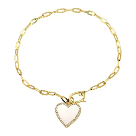 HANGING HEART CHARM BRACELET