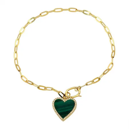 HANGING HEART CHARM BRACELET