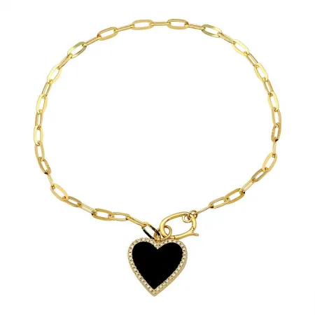 HANGING HEART CHARM BRACELET