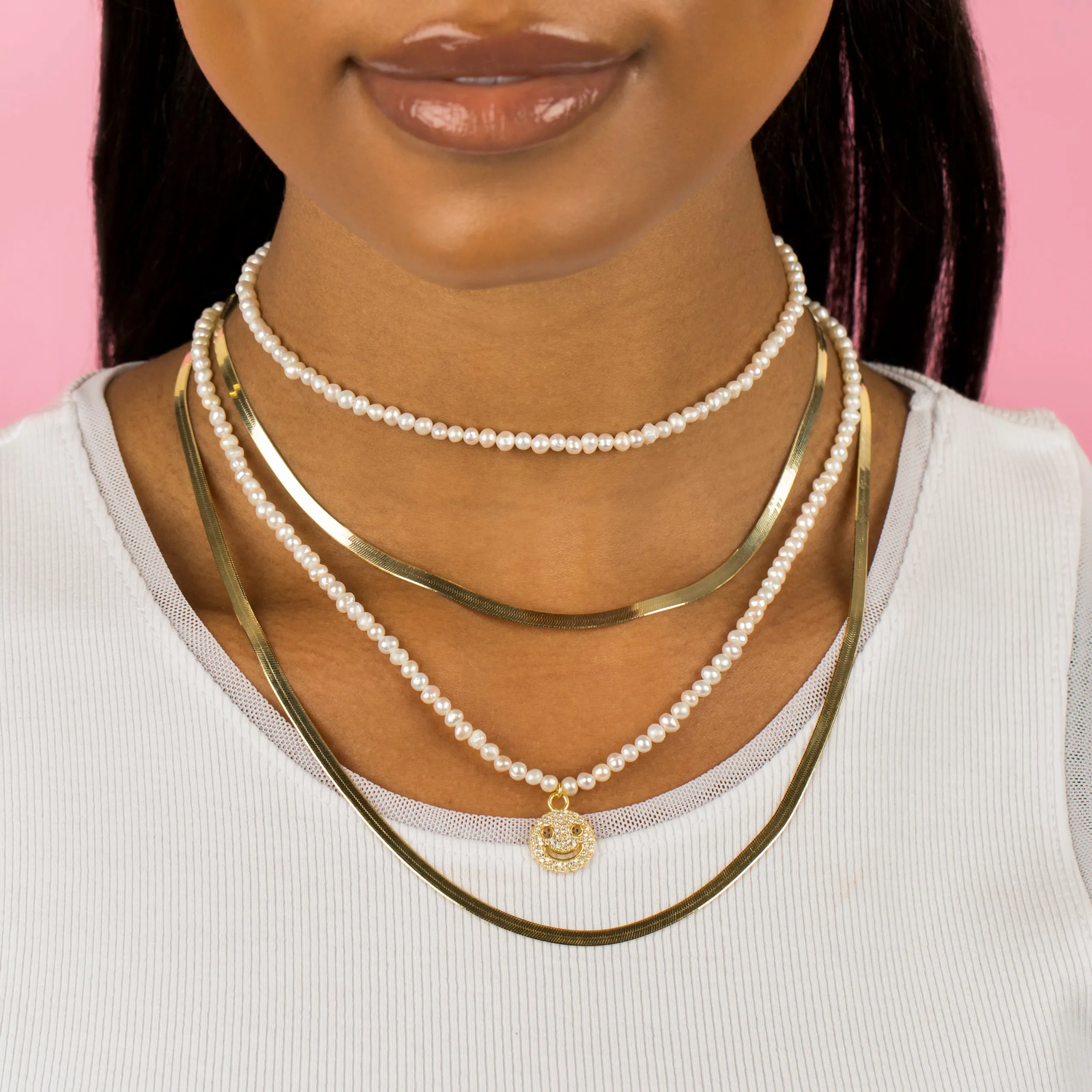 Happy Girl Necklace Combo Set