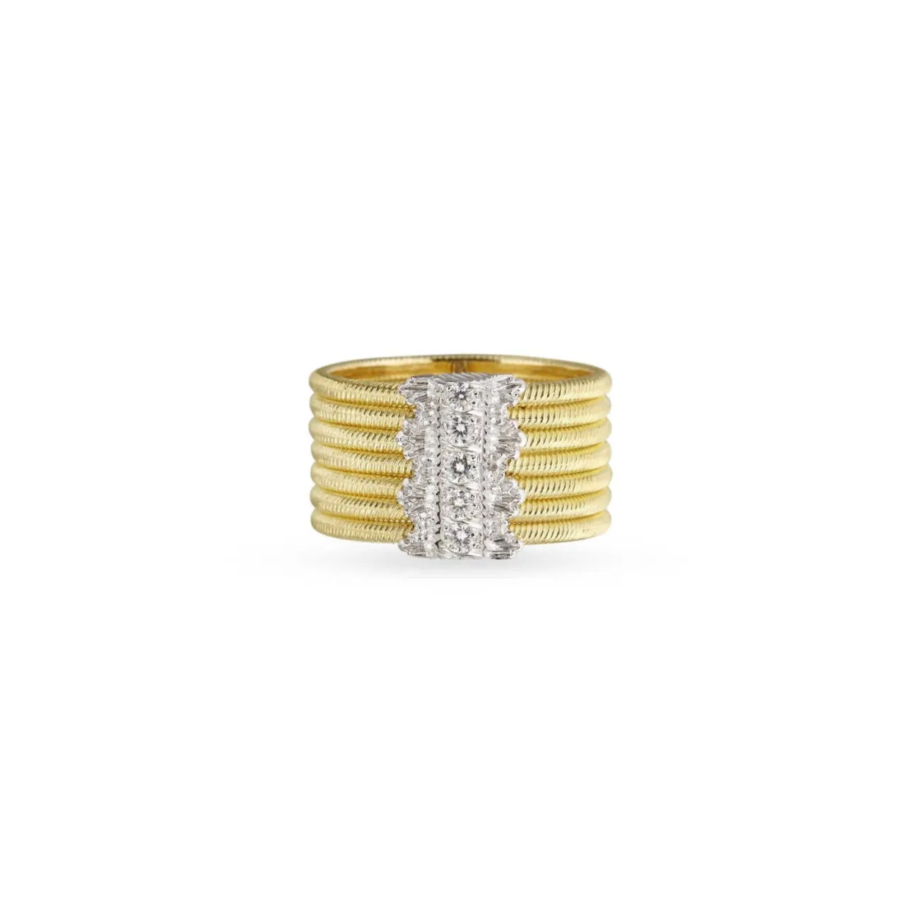 Hawaii 18K Yellow & White Gold Diamond Ring
