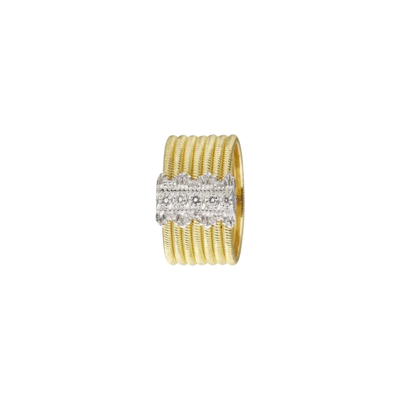 Hawaii 18K Yellow & White Gold Diamond Ring