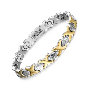 Healthy Magnetic Bracelets & Bangles Stainless Steel Jewelry For Men Women Men's Hand Chain Gold & Black