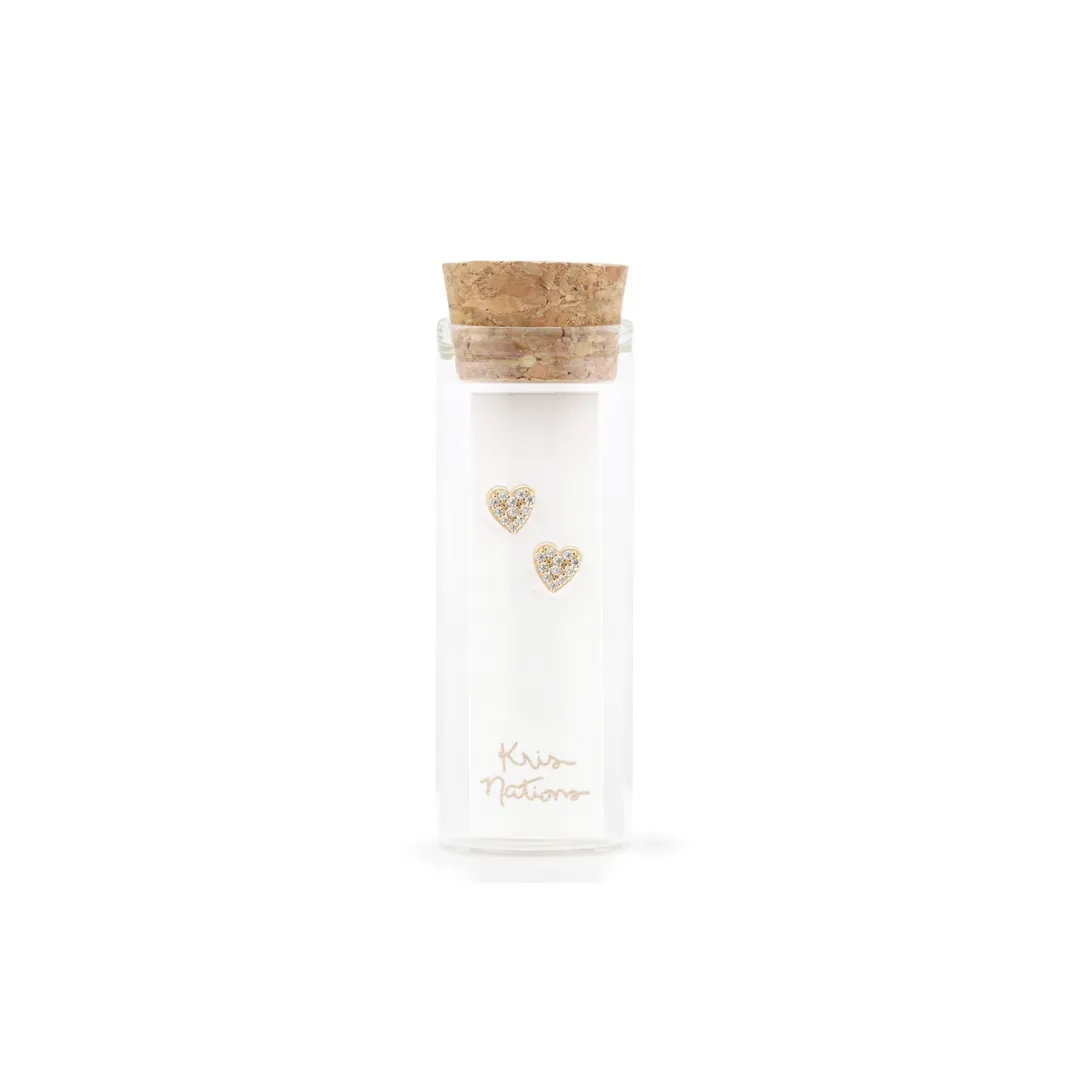 Heart Crystal Stud Earrings
