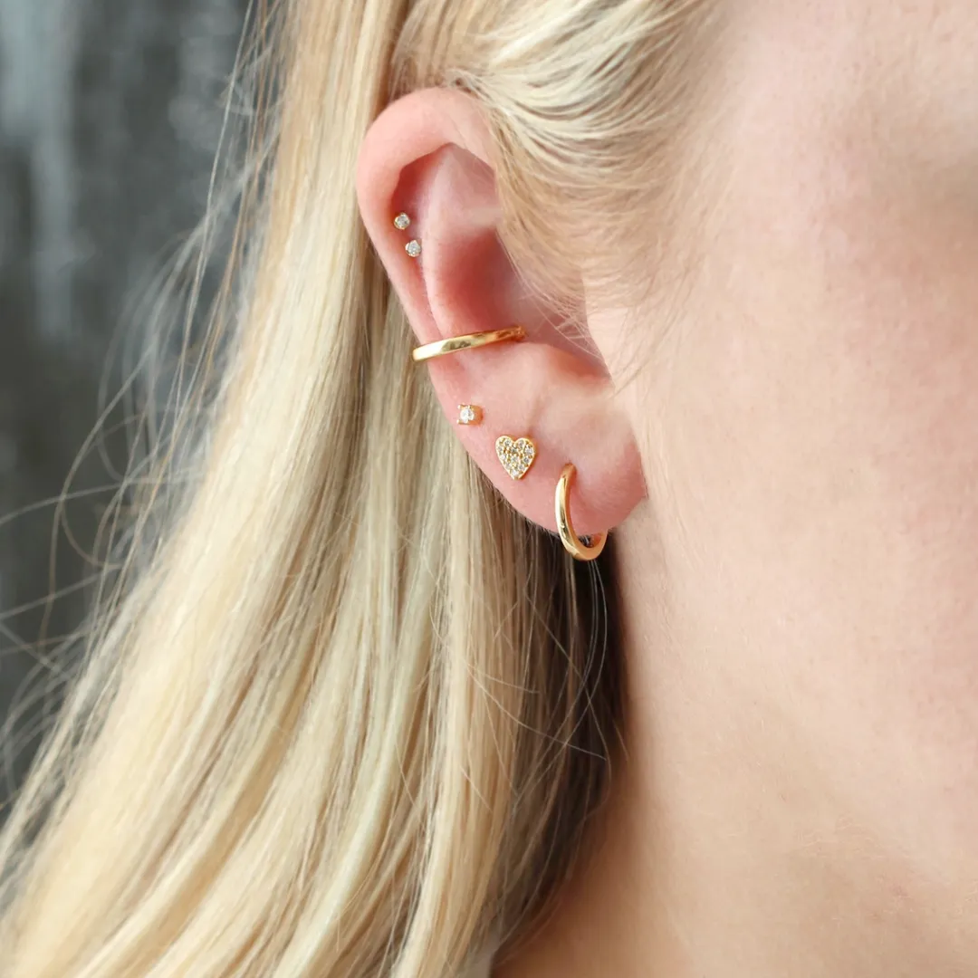 Heart Crystal Stud Earrings
