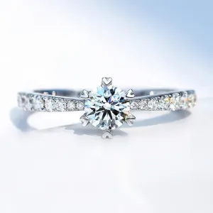 Heart Prong-Set GIA Diamond Engagement Ring