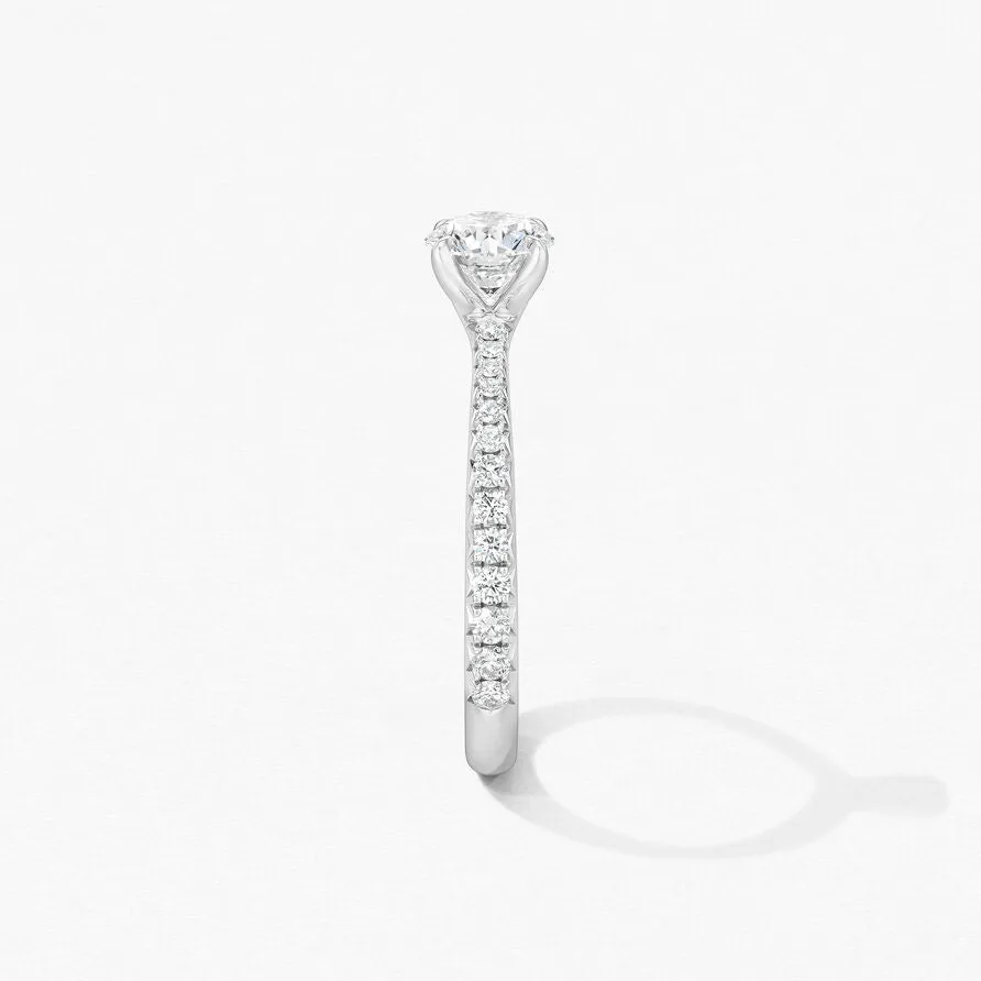 Hearts On Fire Platinum Vela Solitaire Round Diamond Engagement Ring - 1.26ctw
