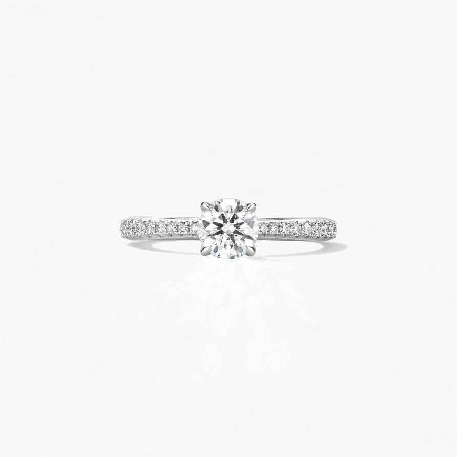 Hearts On Fire Platinum Vela Solitaire Round Diamond Engagement Ring - 1.26ctw