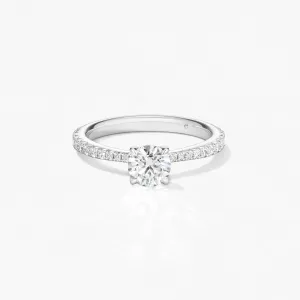 Hearts On Fire Platinum Vela Solitaire Round Diamond Engagement Ring - 1.26ctw