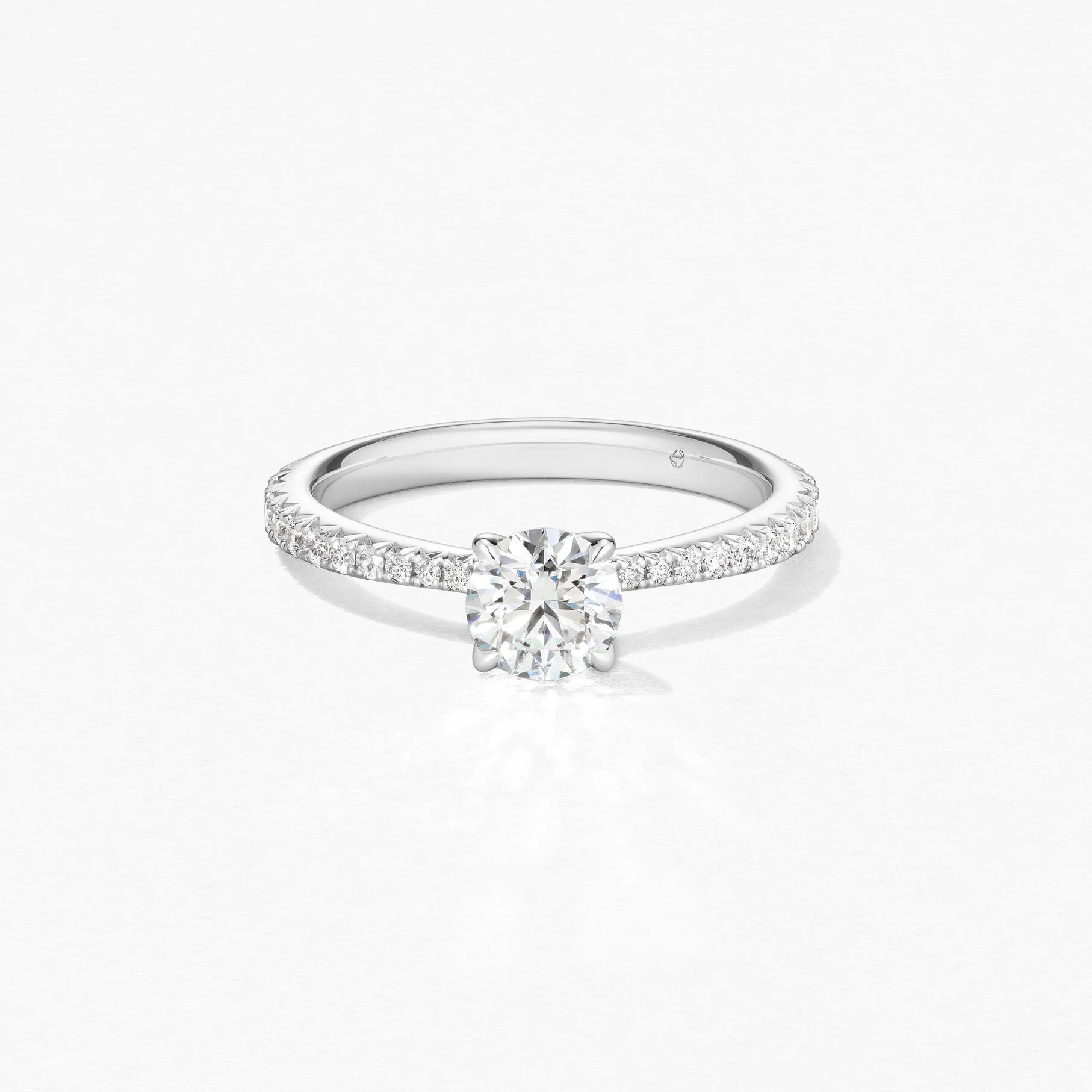 Hearts On Fire Platinum Vela Solitaire Round Diamond Engagement Ring - 1.26ctw