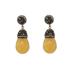 Hematite Crystal Drop Earrings