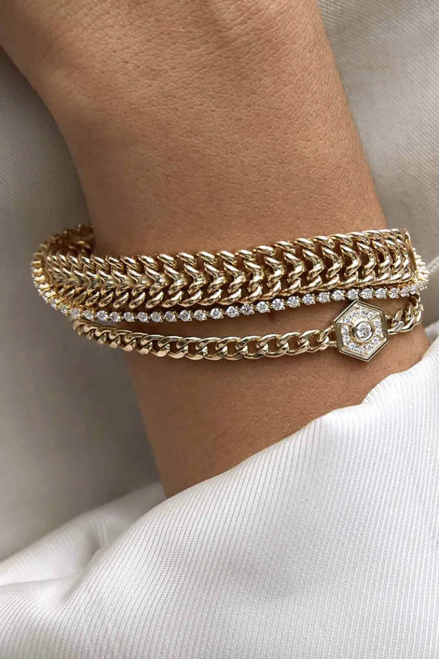Hexagon Halo Bracelet
