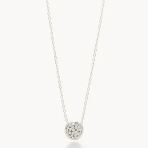 Hillberg & Berk Sterling Silver Dancing Queen Bezel Pendant Necklace