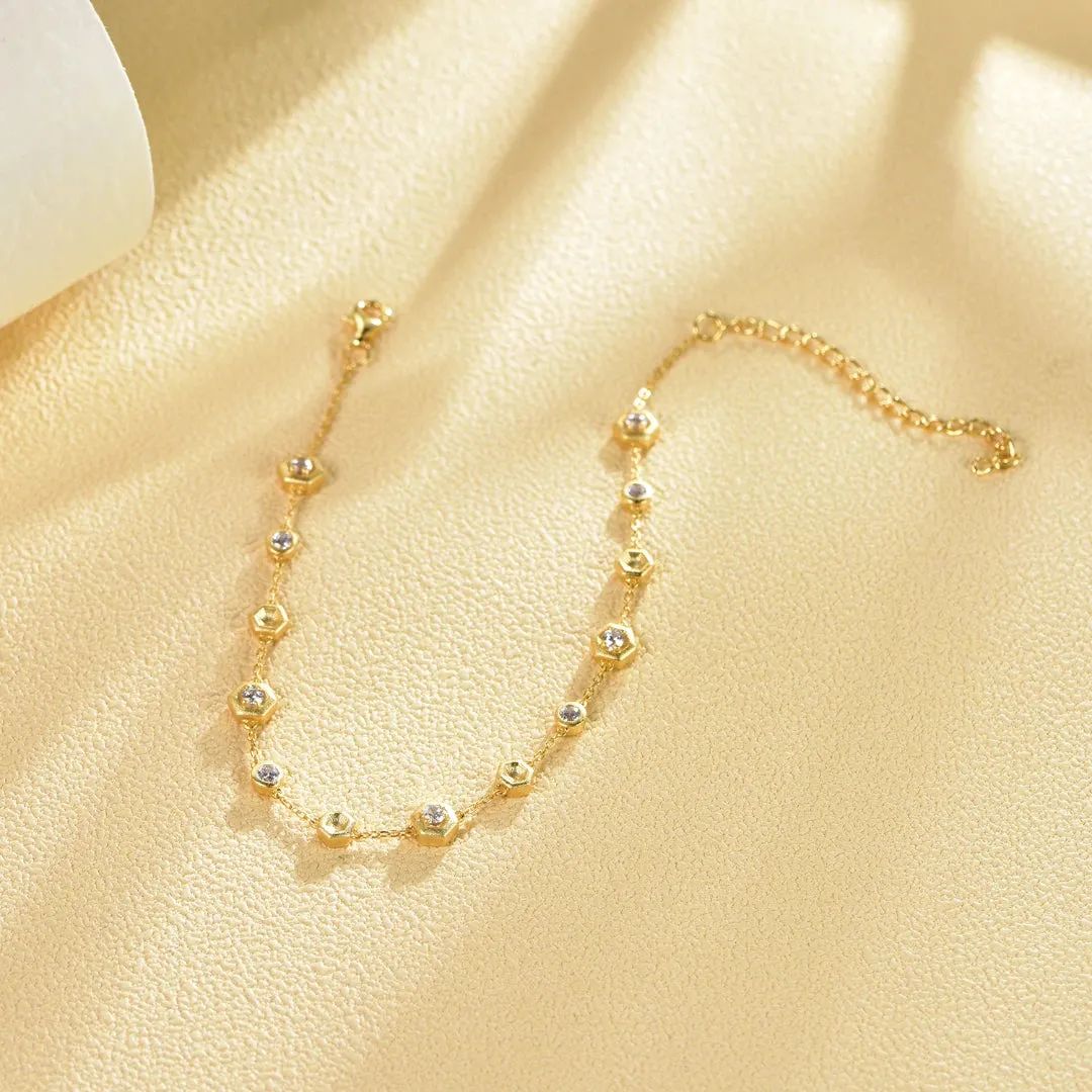 Honeycomb Honey Chain Bracelet Life With MaK’s Honeycomb Bee Kind Jewelry Collection