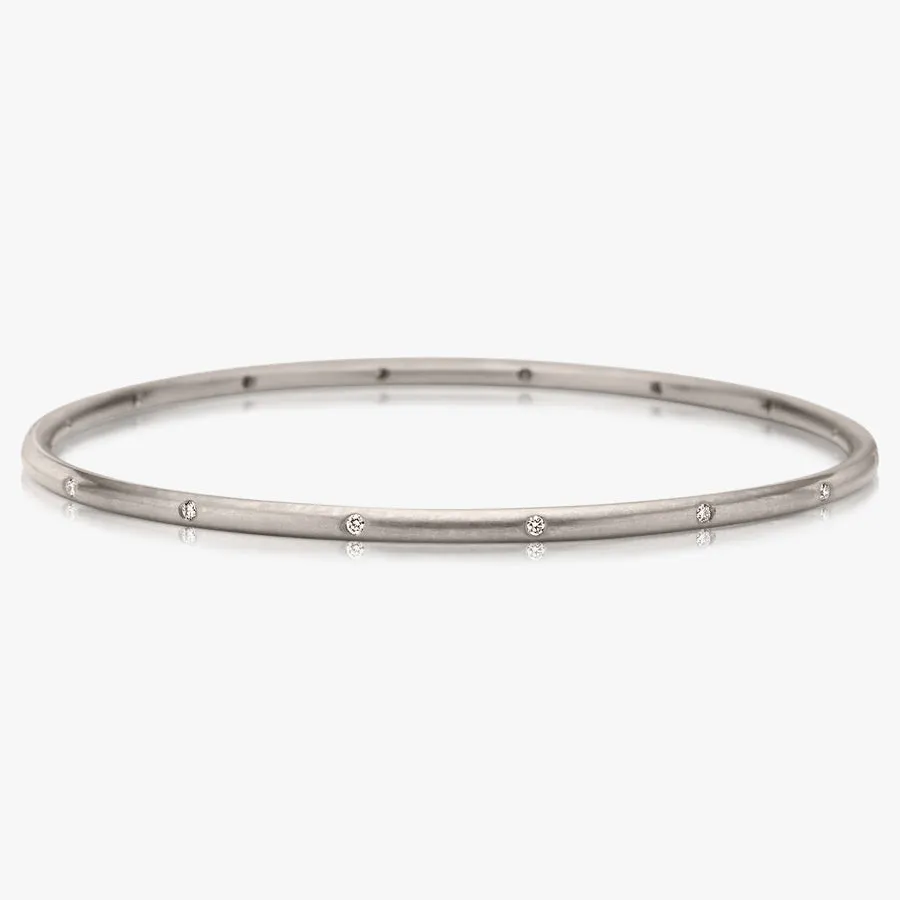 Hoopstock 16 Diamond Bangle in 18K Alpine Gold- 2.5mm