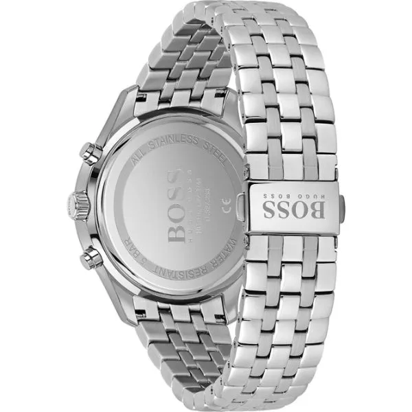 HUGO BOSS Associate Silver Stainless Steel Blue Dial Chronograph Quartz Watch for Gents - 1513839
