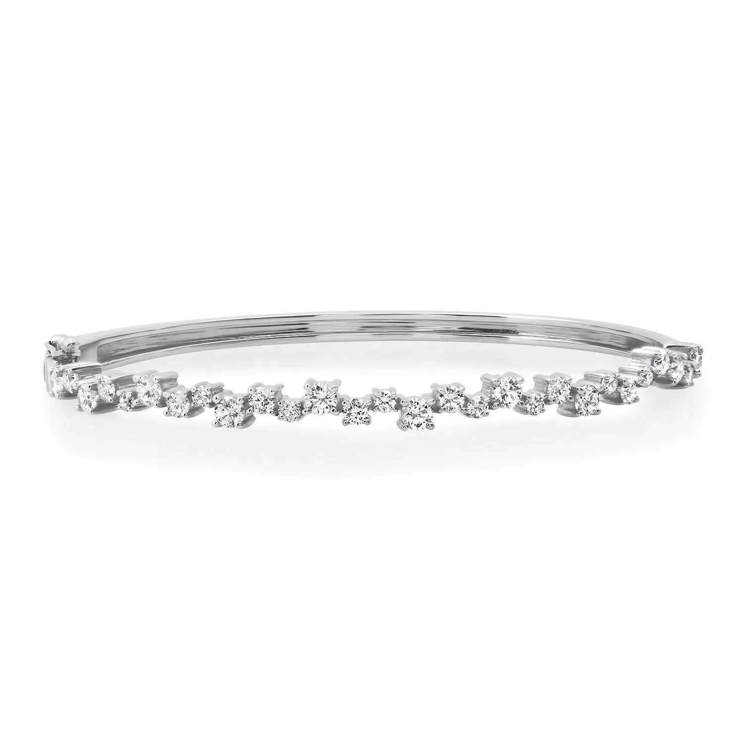 Illuminating Scattered Diamond Bangle Bracelet