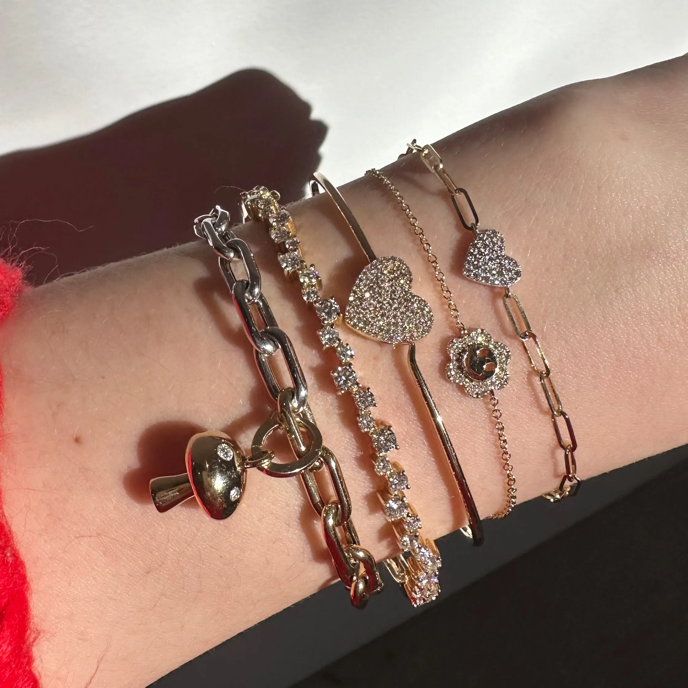Illuminating Scattered Diamond Bangle Bracelet
