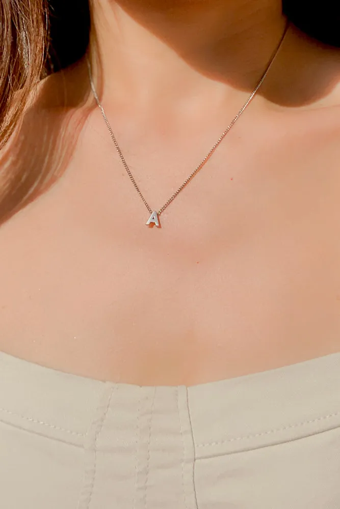 Initial Necklace in Silver