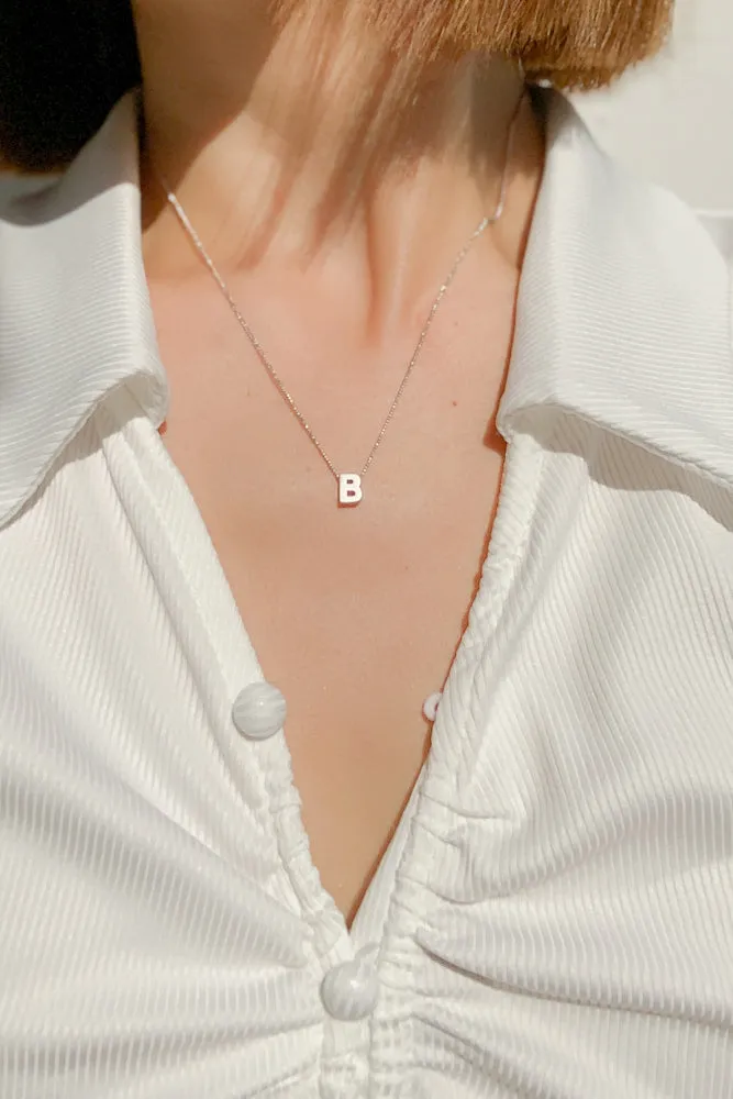 Initial Necklace in Silver